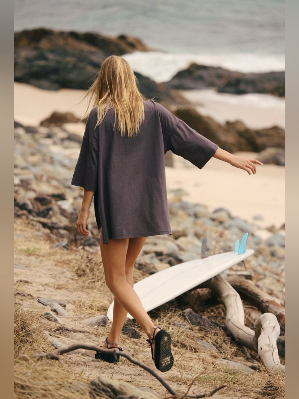 FP Movement by Free People ~ Throw Over Tunic ~ Color: Gunmetal ~ XS ~ * N W T * - Picture 4 of 13